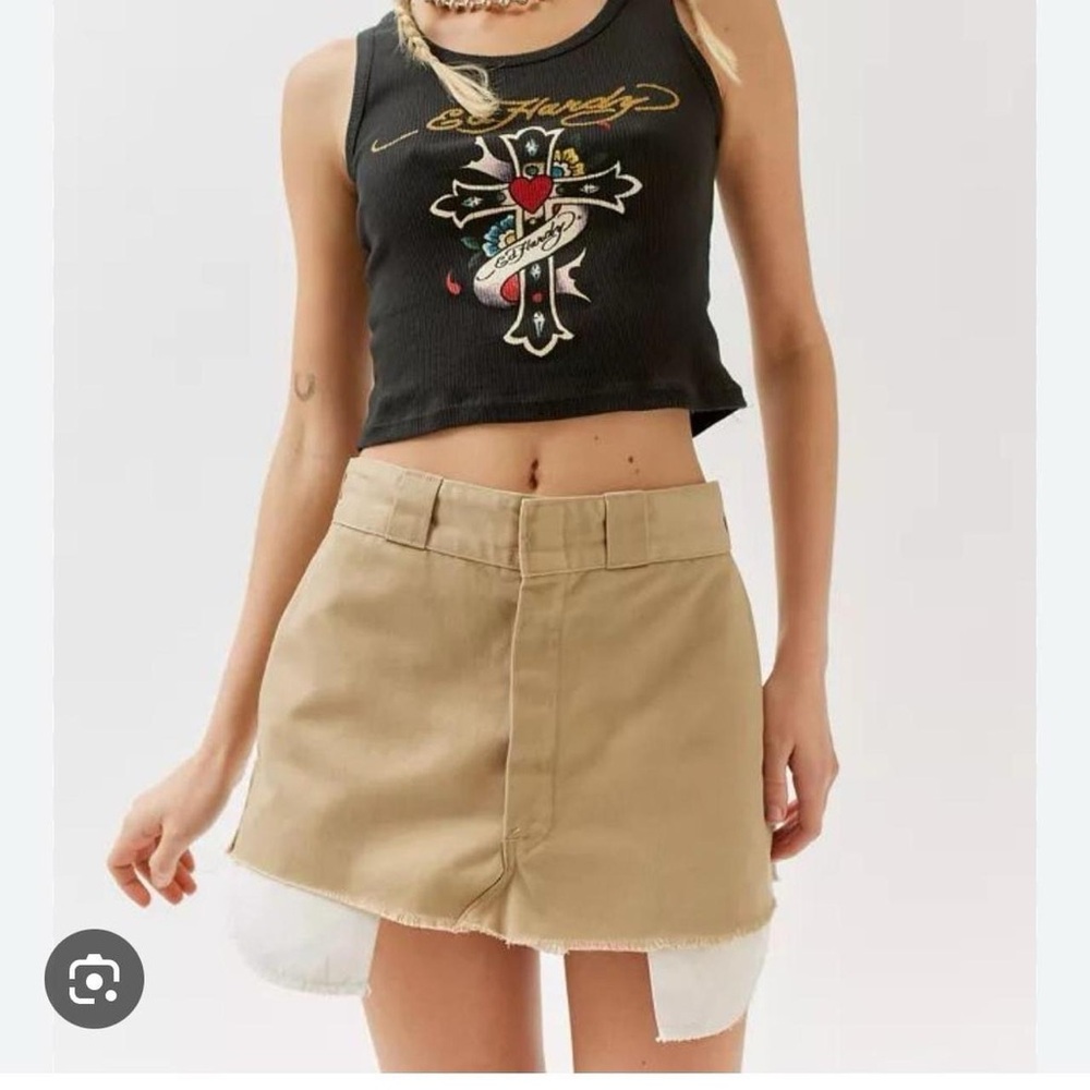 UO Urban Renewal Remade Dickies Low Rise Mini Skirt